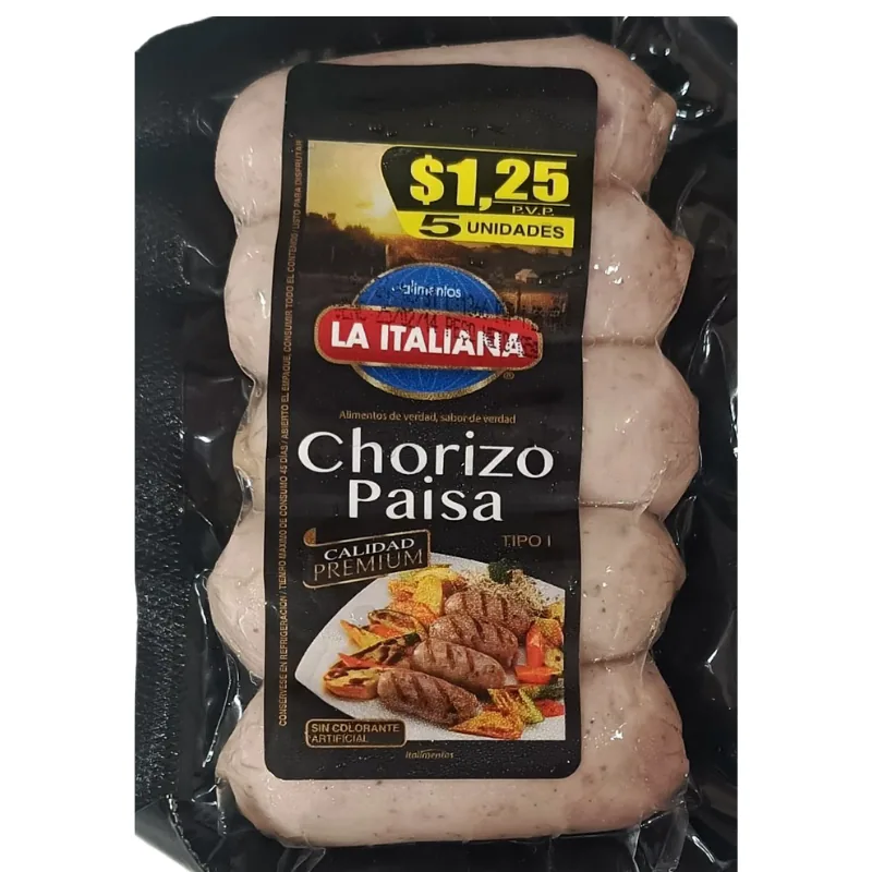 CHORIZO PAISA 135 G. PRECOC ( 5 UDS) ITALIANA