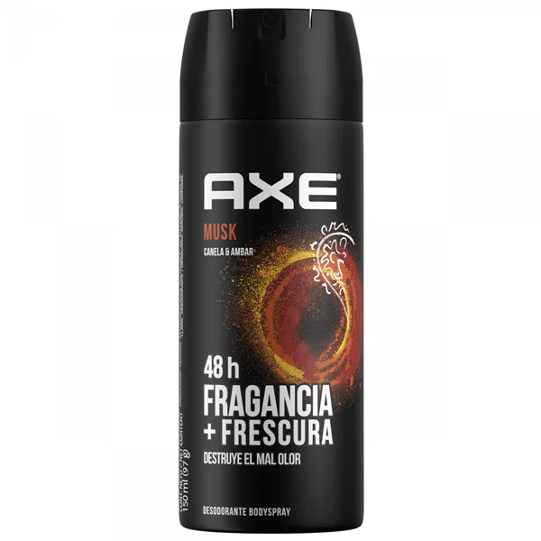 DESODORANTE AXE AEROSOL MUSK CANELA/AMBAR 150ML