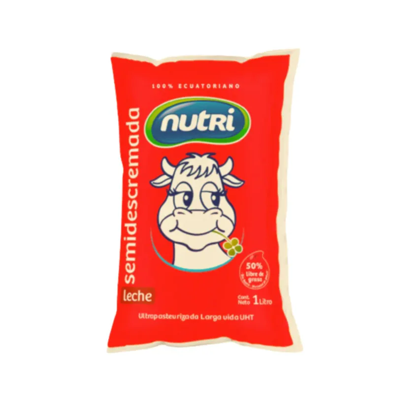 LECHE NUTRI SEMIDESCREMADA FUNDA TETRAPACK 900ML X 12