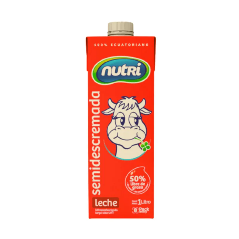 LECHE NUTRI SEMIDESCREMADA CARTON 1LT X12