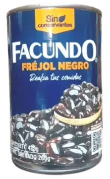 FREJOL NEGRO FACUNDO LATA 425GR