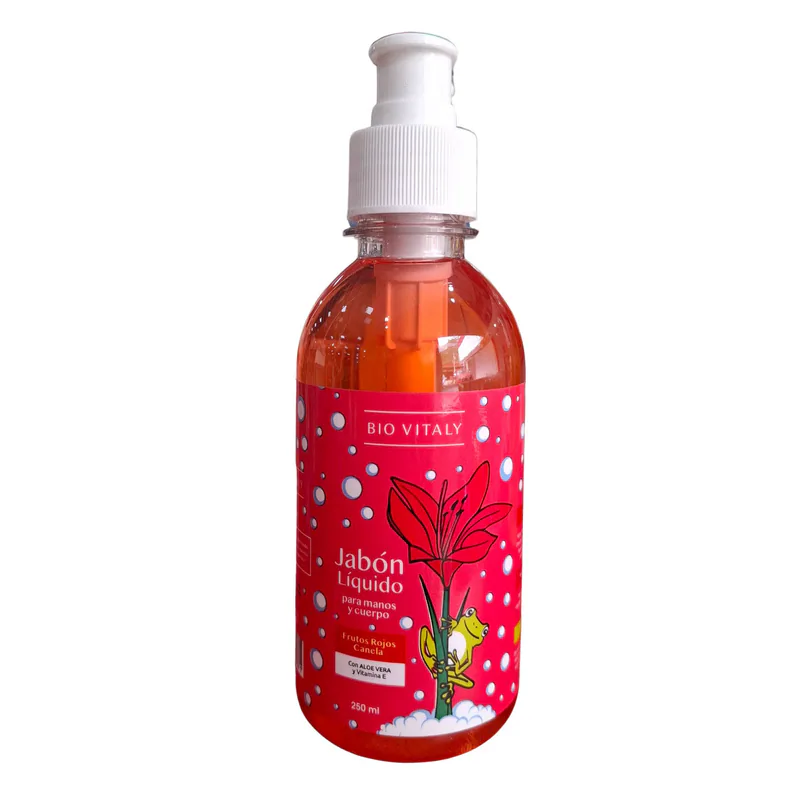 JABON LIQUIDO FRUTOS ROJOS CANELA BIO VITALY 250ML