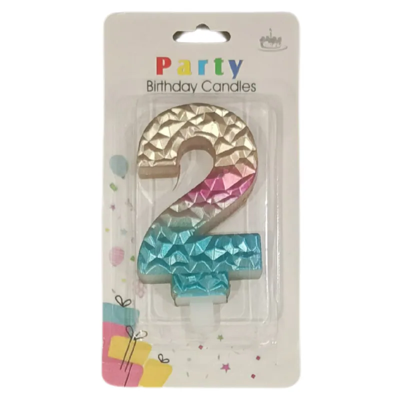 VELA MULTICOLOR NUMERO 2 PARTY