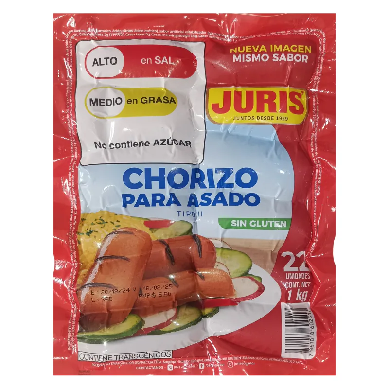 CHORIZO PARA ASADO TIPO II 1 KG