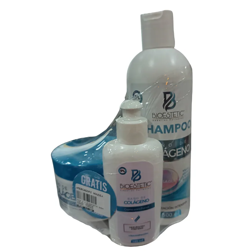 PACK X 3 BIOESTETIC SHAMPOO/TRATA COLAGENO