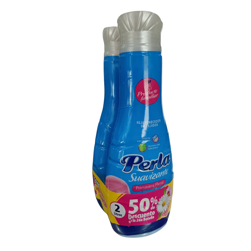 SUAVIZANTE PERLA PRIMAVERA FLORAL BOTELLA 2X1L