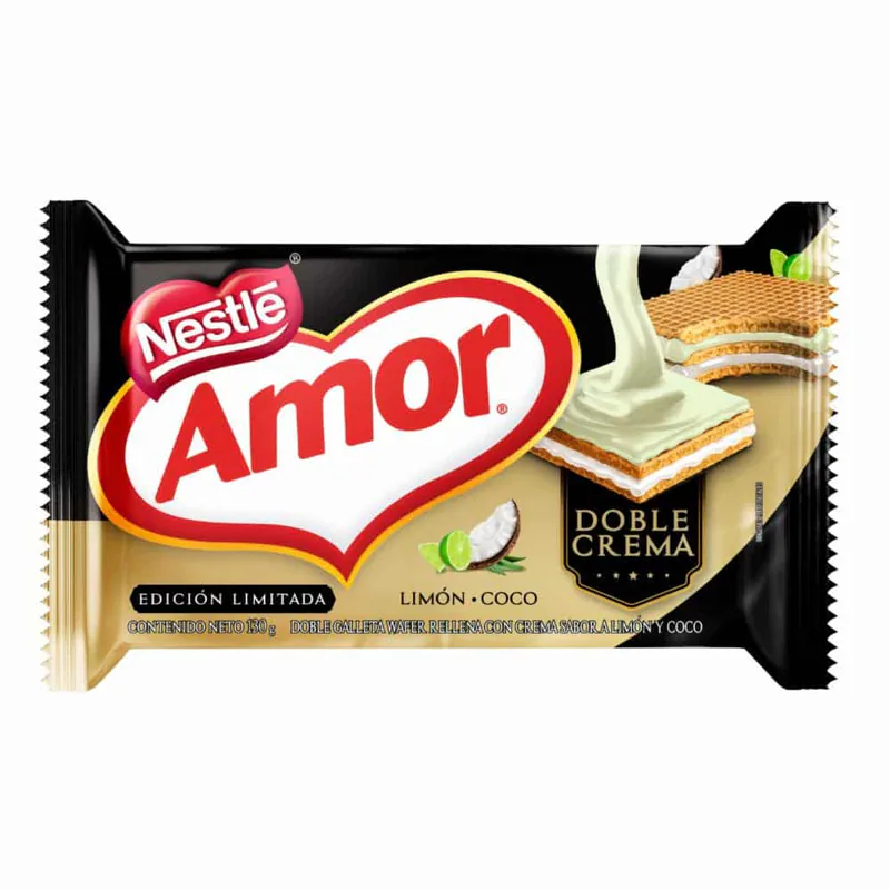 AMOR WAFER LIMON COCO 48X130G EC