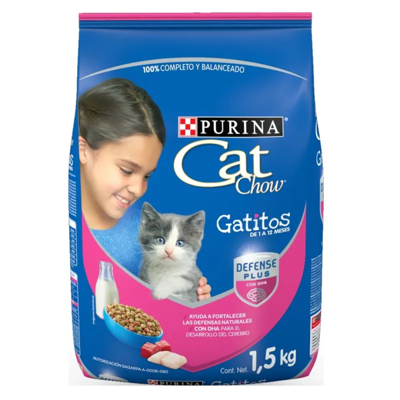 CAT CHOW GATITOS DEFENSE 1.5 KG.