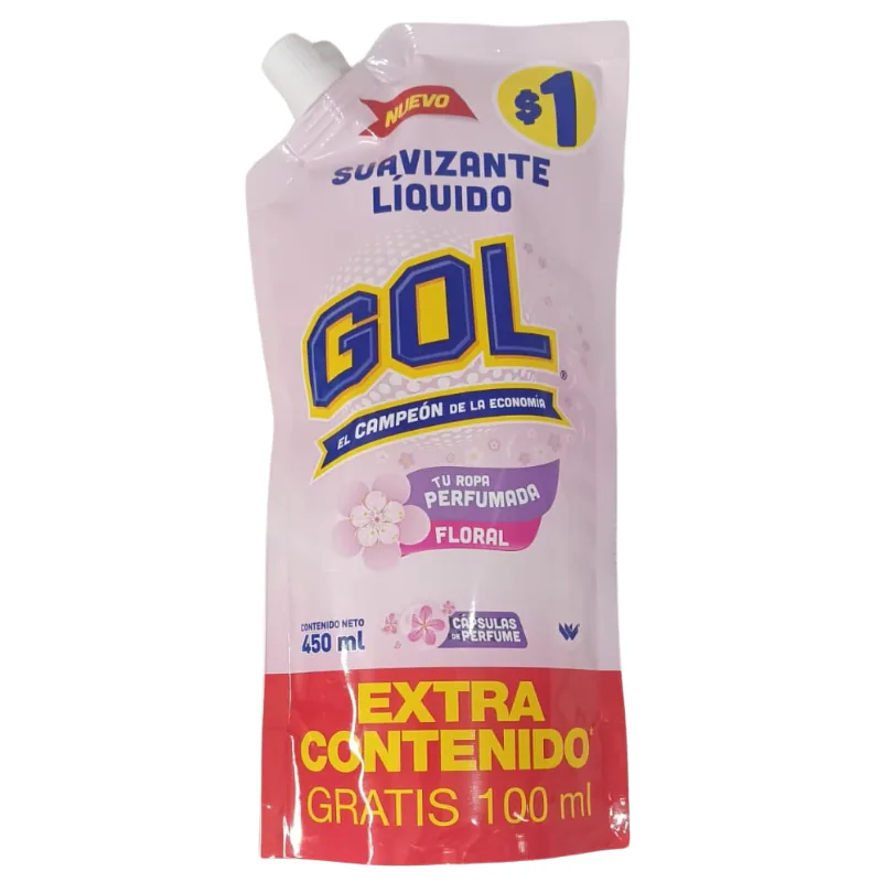 SUAVIZANTE LIQUIDO GOL FLORAL ROSADO DOYPACK 450ML