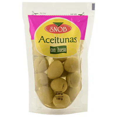 ACEITUNA VERDE PEPA HUESO DOYOPACK 220G