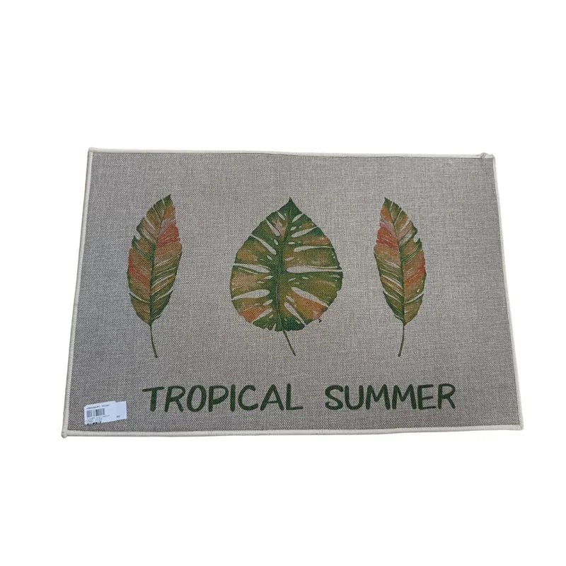ALFOMBRA 40X60 TROPICAL DISEÑO HOJAS 2440