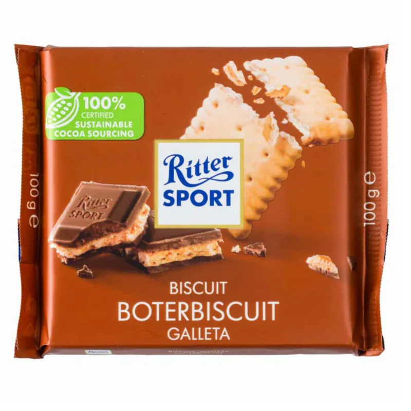 CHOCOLATE RITTER SPORT GALLETA 100 GR