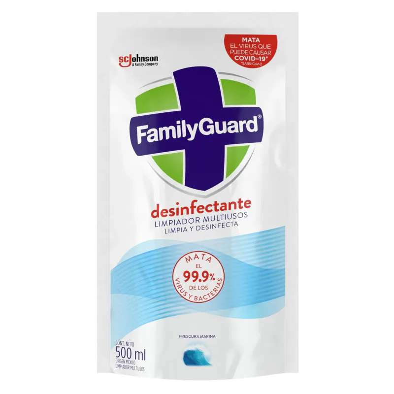 DESINFECTANTE FAMILY GUARD FRESCURA MARINA DOY PACK 500 ML.