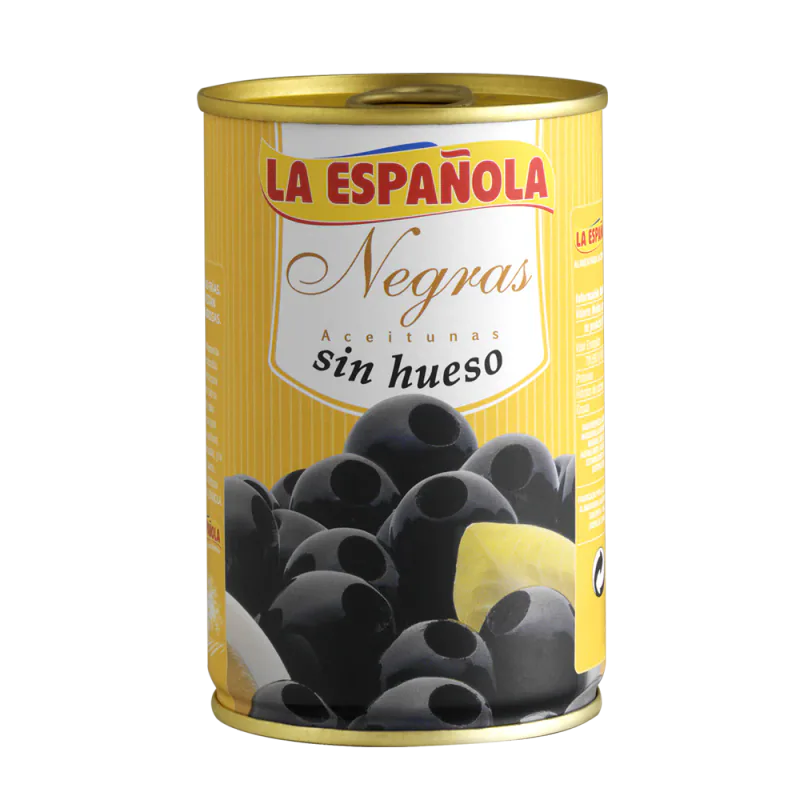 LA ESPAÑOLA ACEITUNAS NEGRAS SIN HUESO 300 GR LATA