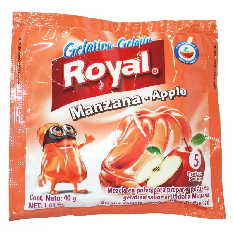GELATINA ROYAL MANZANA 40G