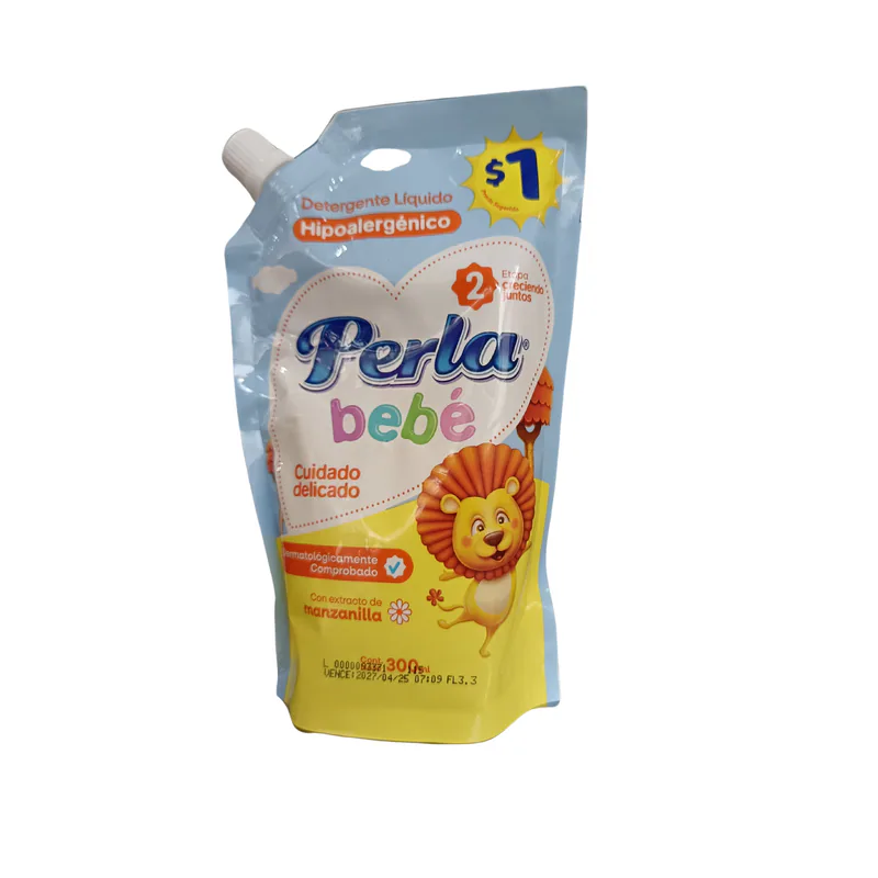 DETERGENTE LIQUIDO PERLA BEBE MANZANILLA 300ML