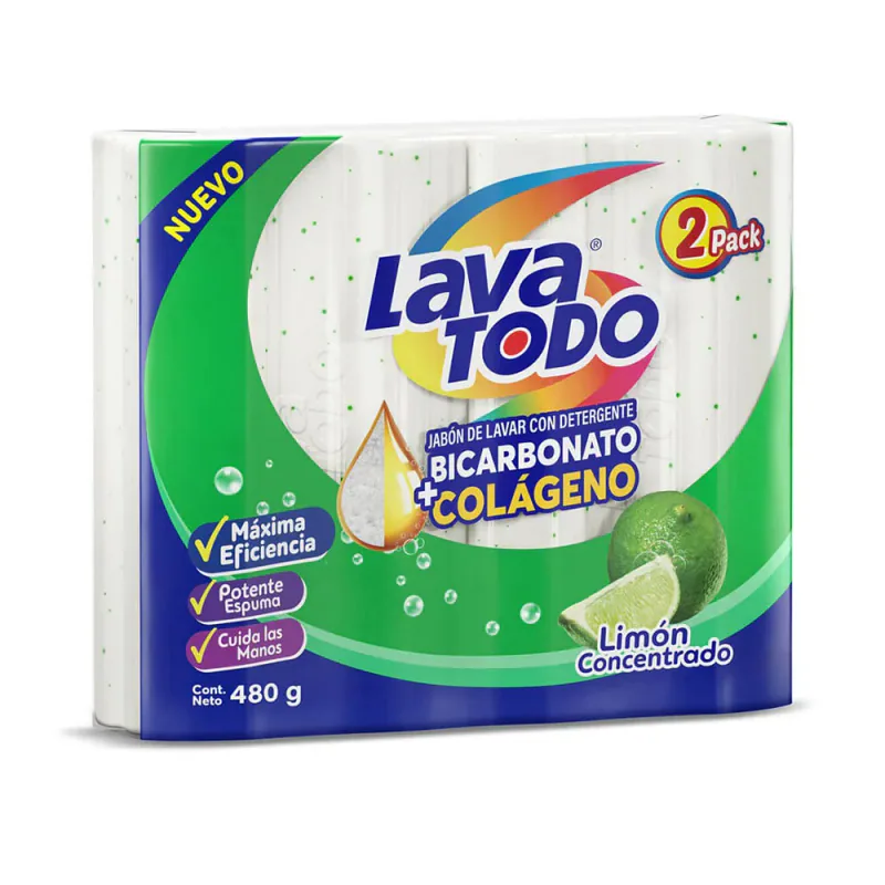 JABON LAVATODO LIMON CONCENTRADO X2 460G