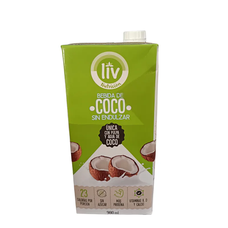 BEBIDA DE COCO SIN ENDULZAR LIV 980 ML