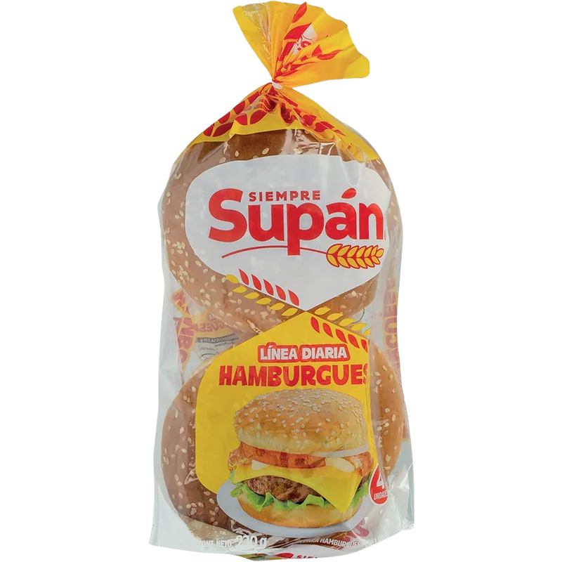HAMBURGUESA LIN DIARIA 4P 230G BOLSA SUP