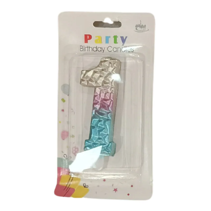 VELA MULTICOLOR NUMERO 1 PARTY