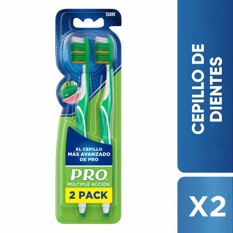 PRO CEPILLO DENTAL MULTIPLE ACC SUAVE PACK X2/12