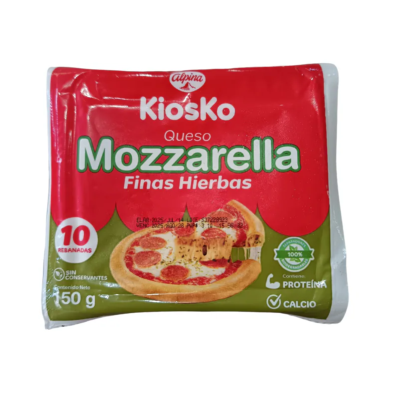 QUESO MOZZARELLA FINAS HIERBAS LONJAS 150G