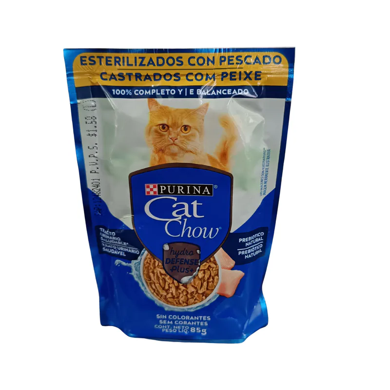 CAT CHOW TROZOS JUGOSOS ESTERILIZADOS CON PESCADO 85GR