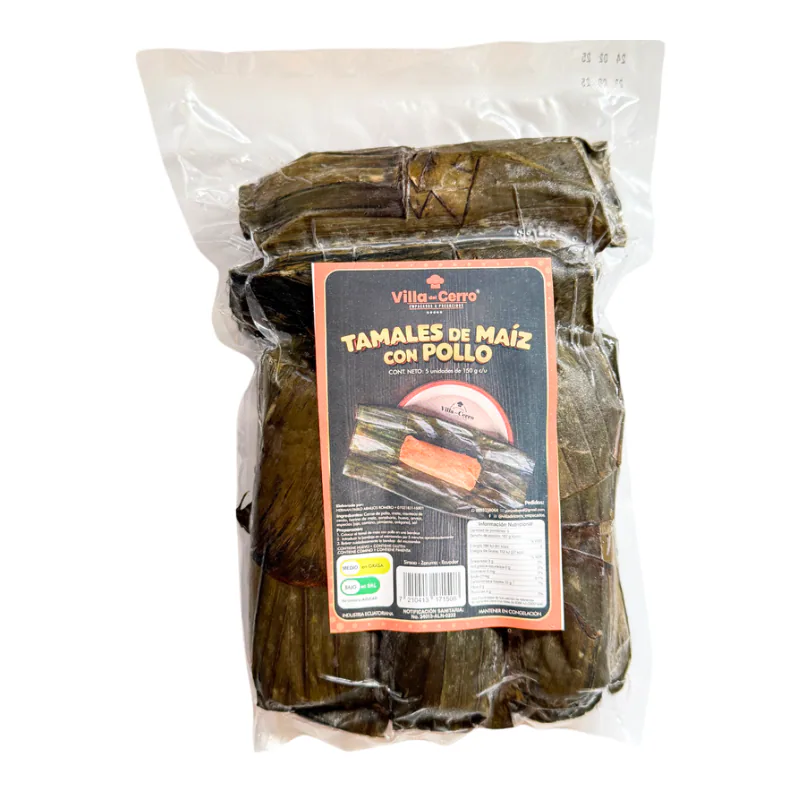 FUNDA DE TAMALES DE POLLO VILLA DE CERRO X5