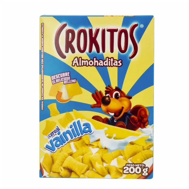 CROKITOS ALMOHADITAS VAINILLA CAJA 200G (CJX10)