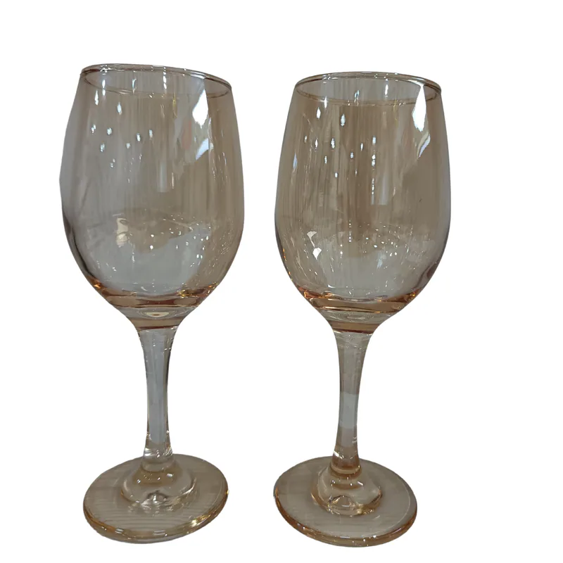 SET DE COPAS DE VIDRIO DORADO GLASS WARE DIHAO