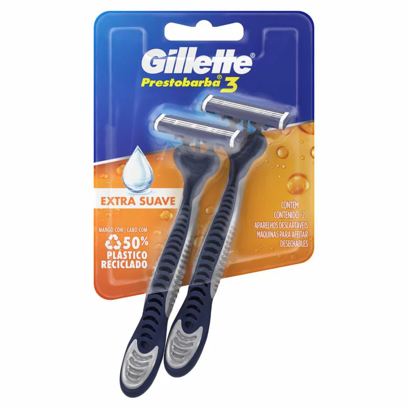 GILLETTE CPRESTOBARBA EXTRA SUAVE X2 /12