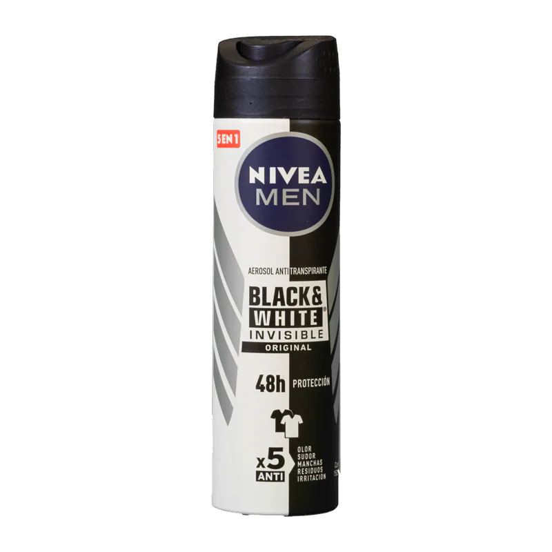 DESO SPRAY BLACK WHITE INVISIBLE EFECTO SATIN 150ML