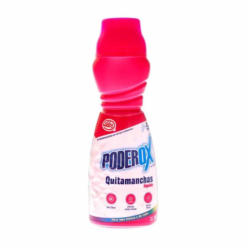 QUITAMANCHAS LIQUIDO PODEROX FRASCO 500ML 24X1