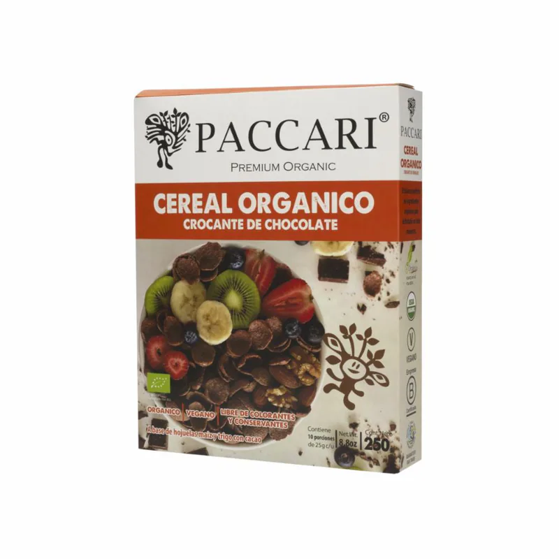 PACCARI CEREAL ORGAN CR CHOCOLATE 250GR