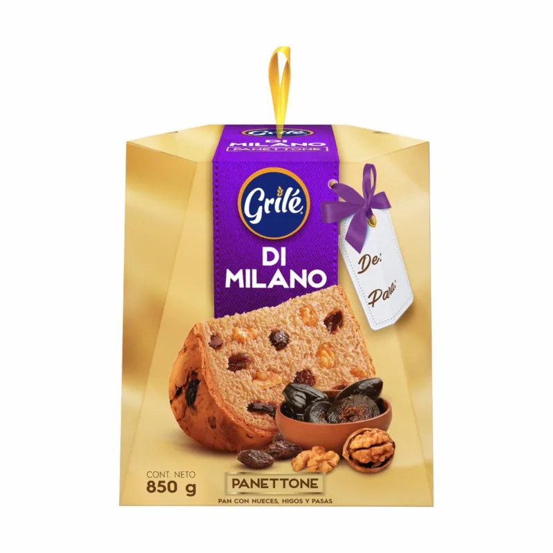 PANETTONE DI MILANO 1P 850G CAJA GRI