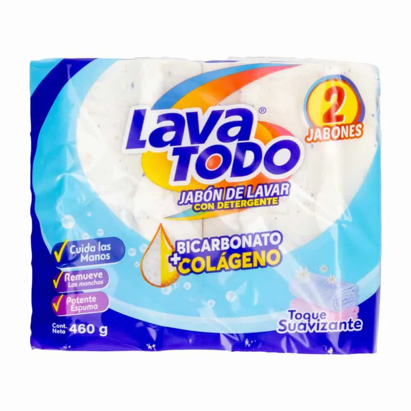 JABON LAVATODO SUAVIZANTE 460G X2 BARRAS
