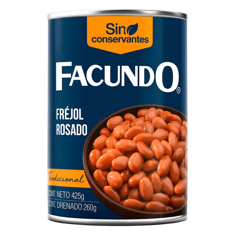 FREJOL ROSADO FACUNDO LATA 425G