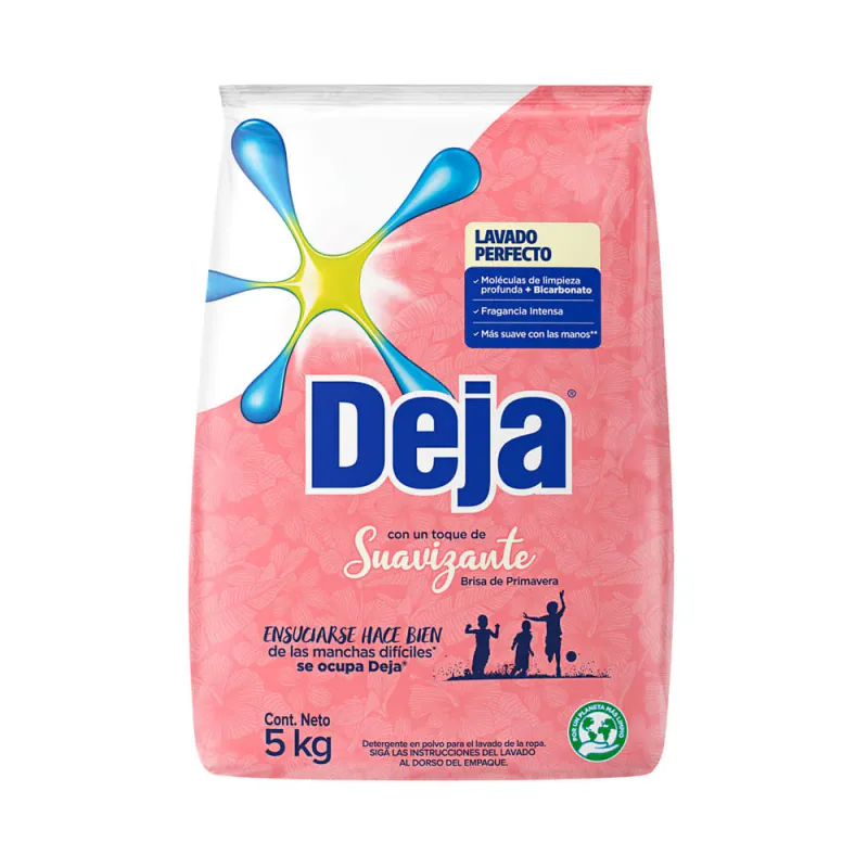 DETERGENTE DEJA TOQUE SUAVIZANTE ROSA 5KG POLVO