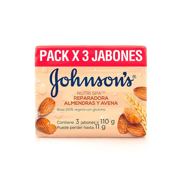 JABON JOHSONS ALMENDRAS Y AVENA 3X110G