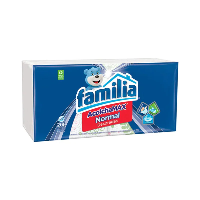 SERVILLETA ACOLCHAMAX DECORADA X200 FAMILIA