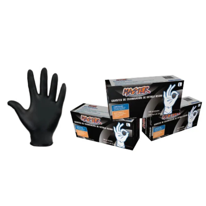 MASTER GUANTE NITRILO NEGRO TALLA S CAJA X100U