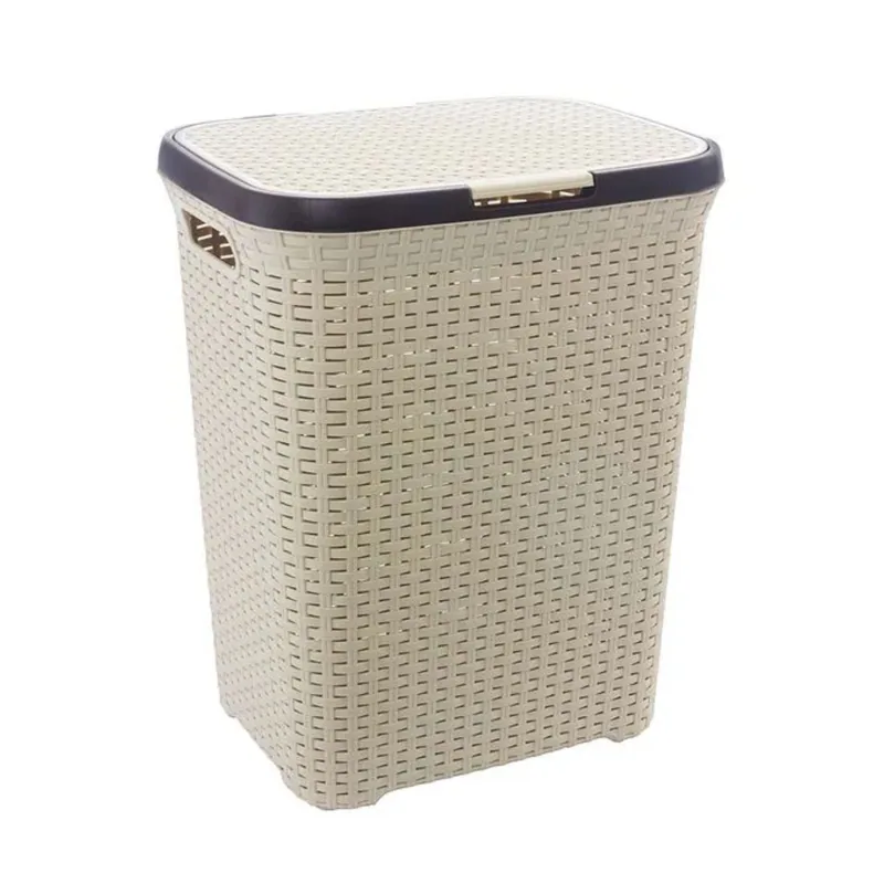 CESTA RATAN RECTANGULAR BEIGE