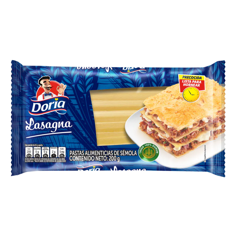 DORIA LASAGNA SEMOLA CAJA 200G