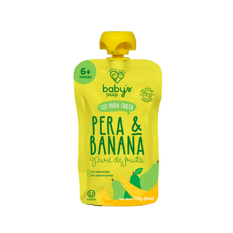 PURE DE PERA Y BANANA PAAP BABYS 113GR
