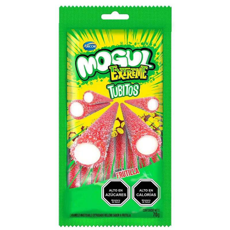 MOGUL XTREME TUBITOS FRUTILLA FUNDA 30X70GR