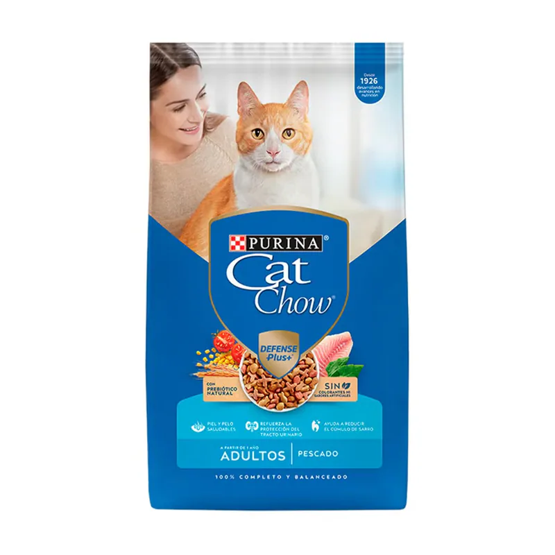 CAT CHOW ADULTOS PESCADO PREBIOTICOS 500GR.