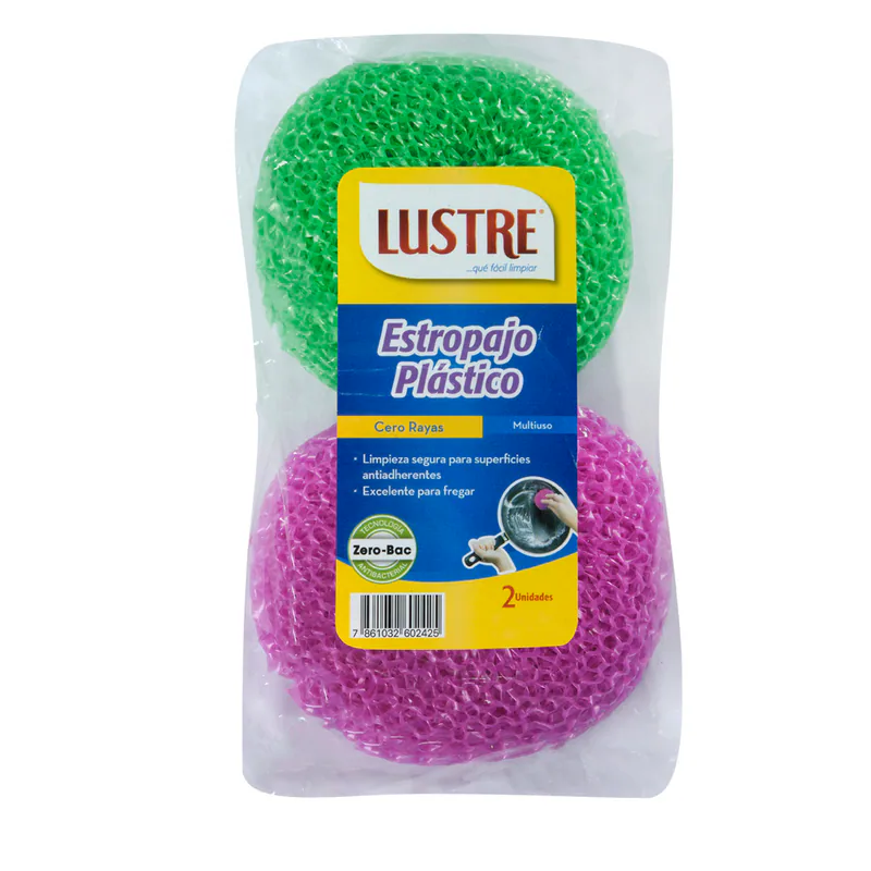LUSTRE ESTROPAJO PLASTICO X 2