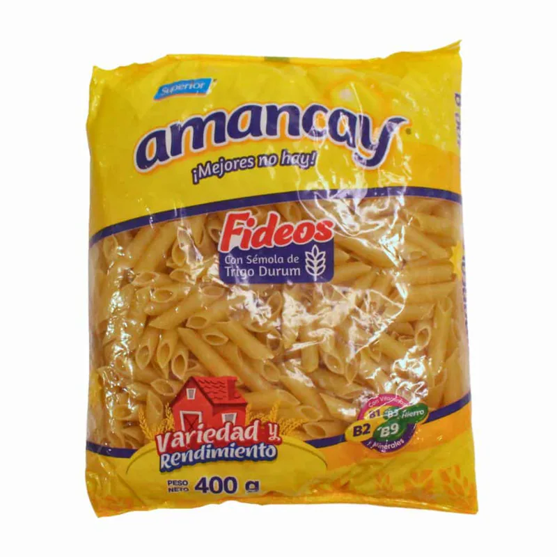 FIDEO PLUMA CHICA 400GR AMANCAY (25)