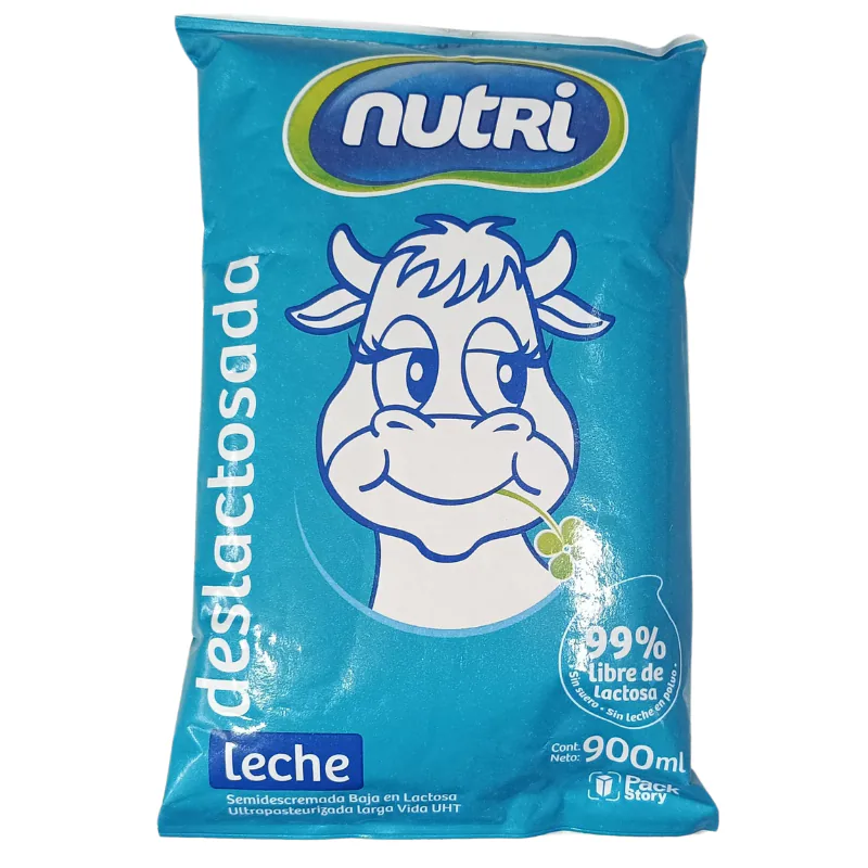 LECHE NUTRI DESLACTOSADA FUNDA TETRAPACK 900ML X12
