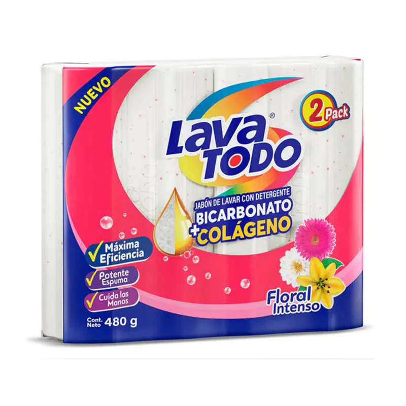 JABON LAVATODO FLORAL INTENSO X2 460G